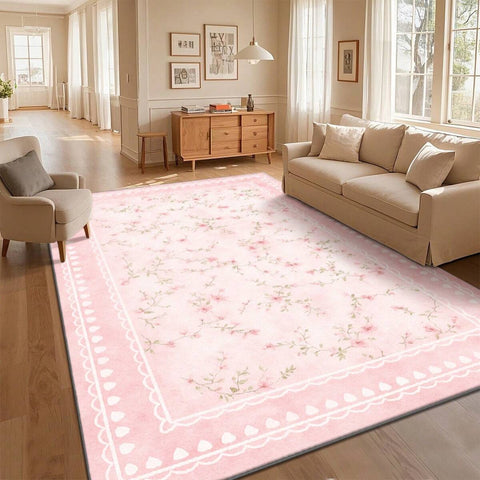 Cashmere-Like Teal And Gray Botanical Leaf Pattern Printed Large Carpet, Premium Multi-Style Rugs For Living Room, Sofas, Entryways, Bedroom, Malls & Cafes, Machine Washable, Multiple Sizes.